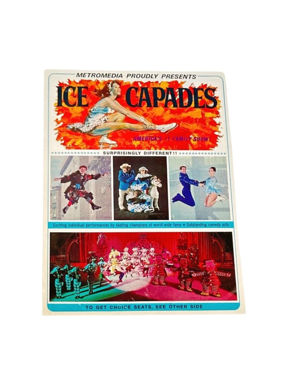 Ice Capades Flyers Ad Boston Jelanek Vintage USA 1968‎ Figure Skating
